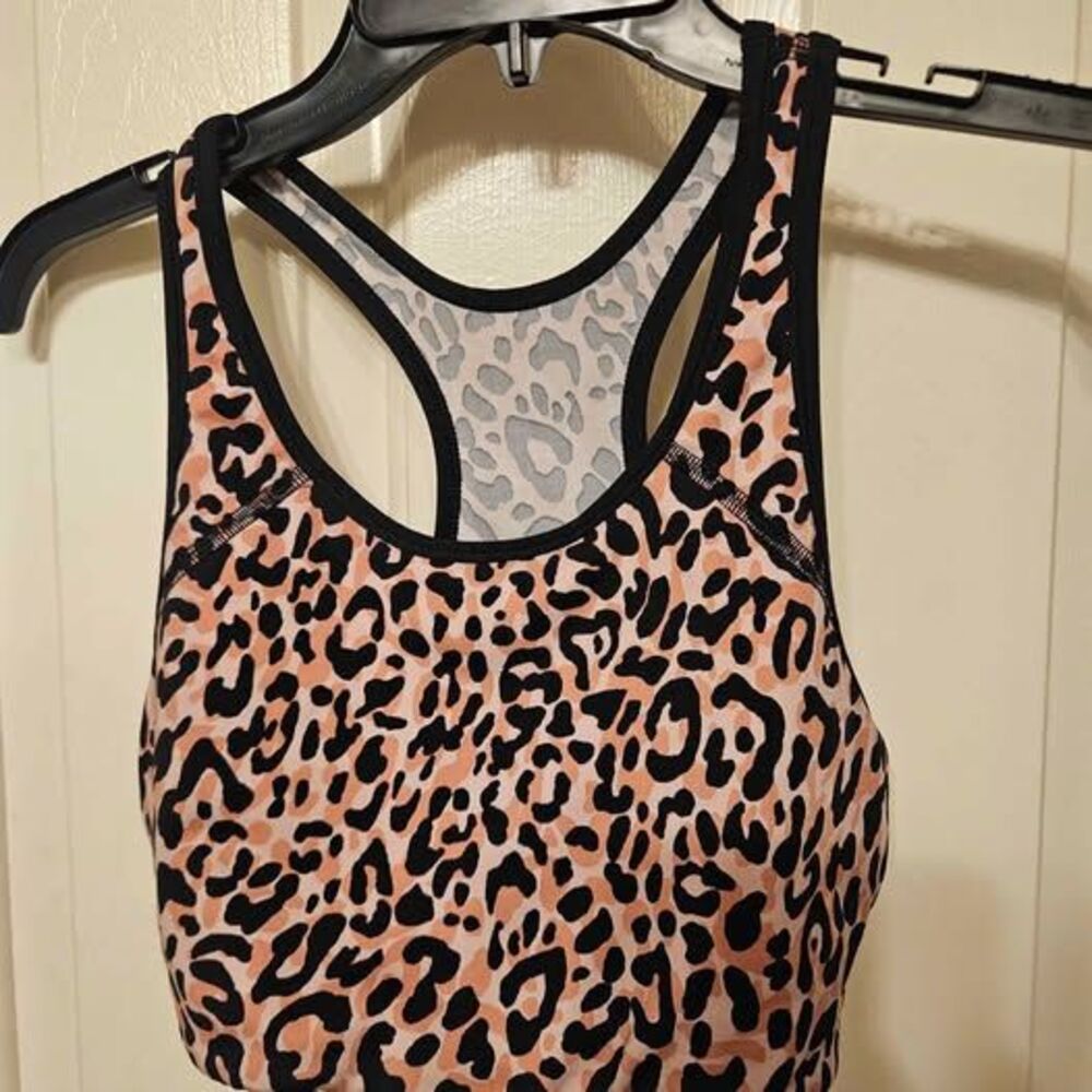 Victoria Secret PINK Ultimate Leopard Sports Bra Medium Activewear